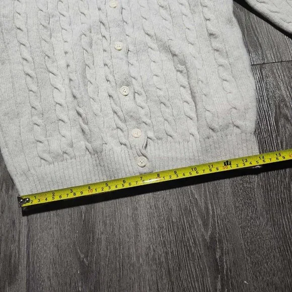 Brandy Melville grey wool cable knit button-up cardigan - Picture 9 of 9